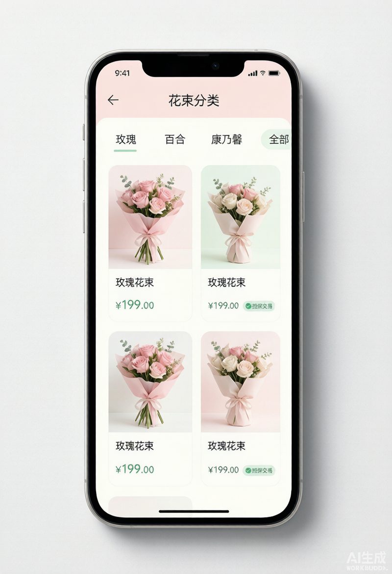 花卉交易平台界面示例